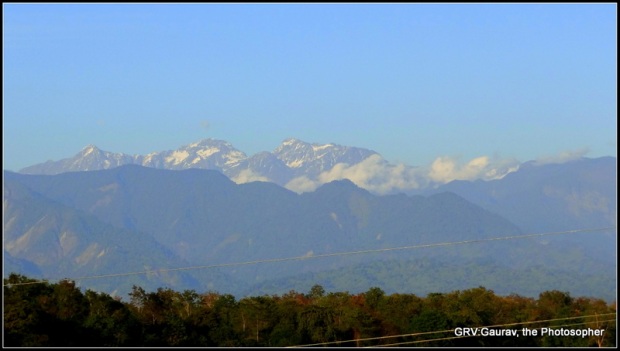 View of the Himalayas from Tezu (HQ of Lohit district). Credit - Mr. Gaurav Anap